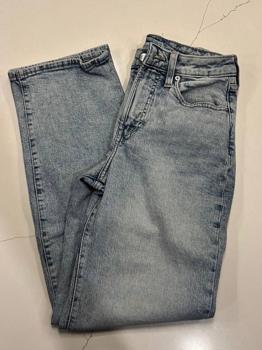 Old Navy O.G. Loose fit Size 4 Tall Straight Leg Jeans in Blue